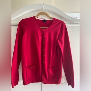 Talbots Vibrant Red Women's Cardigan Set Pima cotton soft